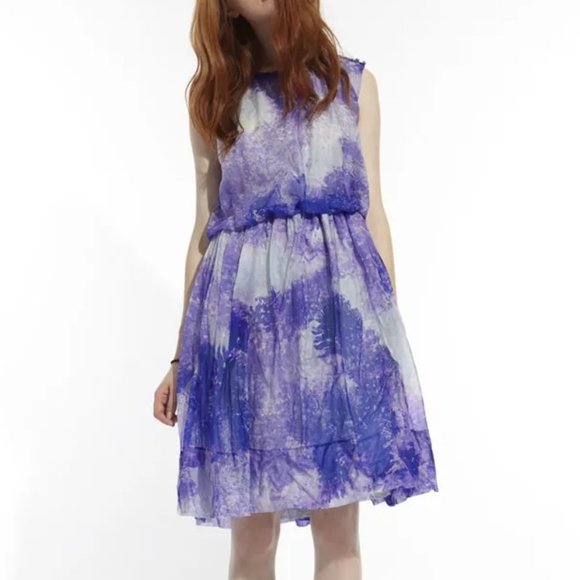 Chris Benz SS/10 Runway Purple Watercolour-Print Dress - Picture 1 of 6